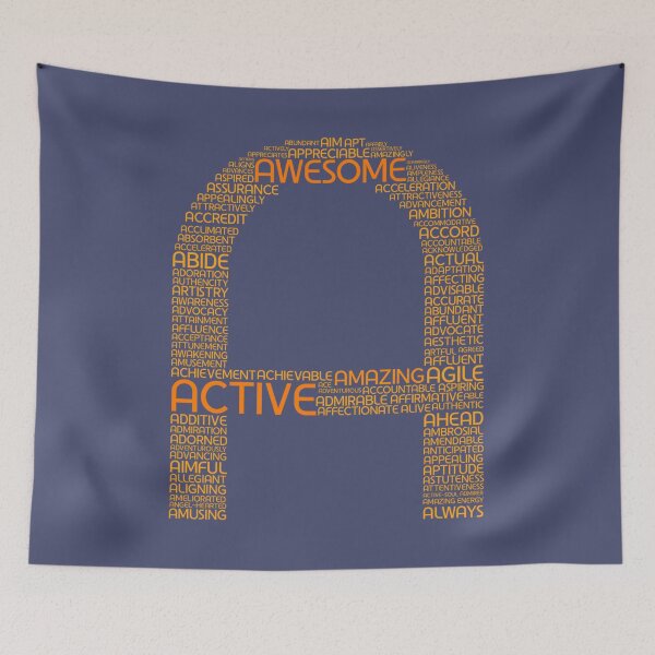 Item preview, A is for Awesome – Motivational Word Art Alphabet Design designed and sold by OnionLatte.
