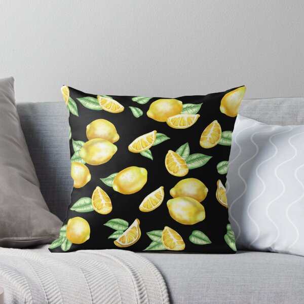 Item preview, Decorative pattern with numerous lemons and leaves as a repeating motif – ideal for natural and culinary designs designed and sold by katecheerycake.