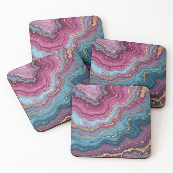 Item preview, Fuchsia Blue Marble Texture – Seamless Cosmic Geode Stone Pattern designed and sold by Wordsmith-Wear.