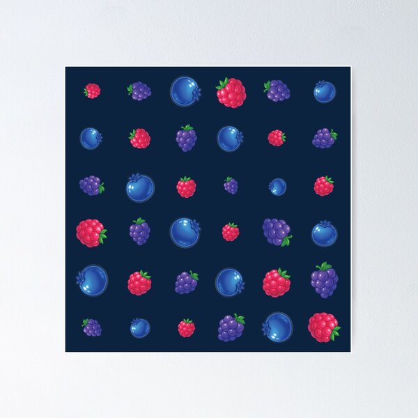 Item preview, Simple Blue Berry Pattern designed and sold by Her-XP.