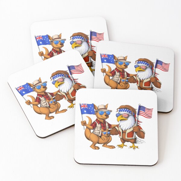 Item preview, Australian Kangaroo American Bald Eagle designed and sold by underheaven.