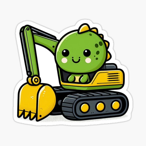 Bagger mit Dino Sticker
