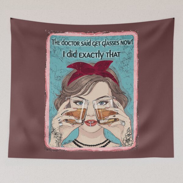 Item preview, Doctor's Orders: My Kind of Glasses (Retro Whiskey Fun) designed and sold by Hen-C-Art.