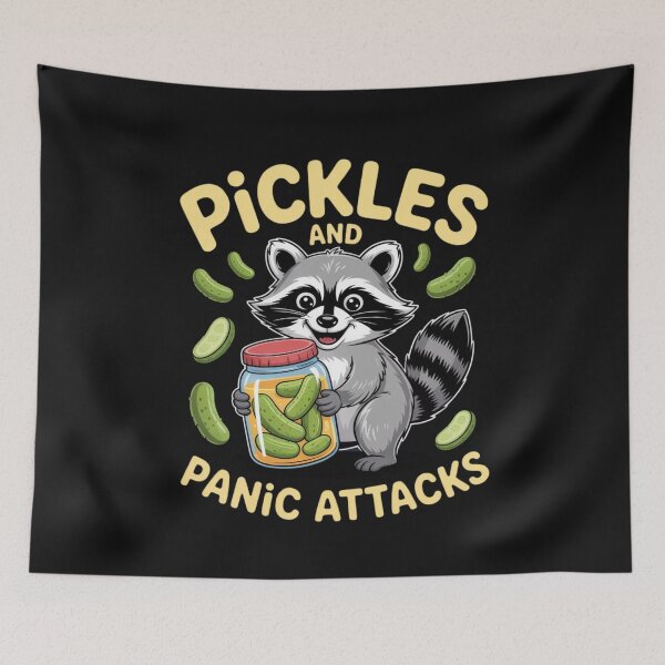 Item preview, Pickles And Panic Attacks Funny Raccoon designed and sold by ManiaGrania.