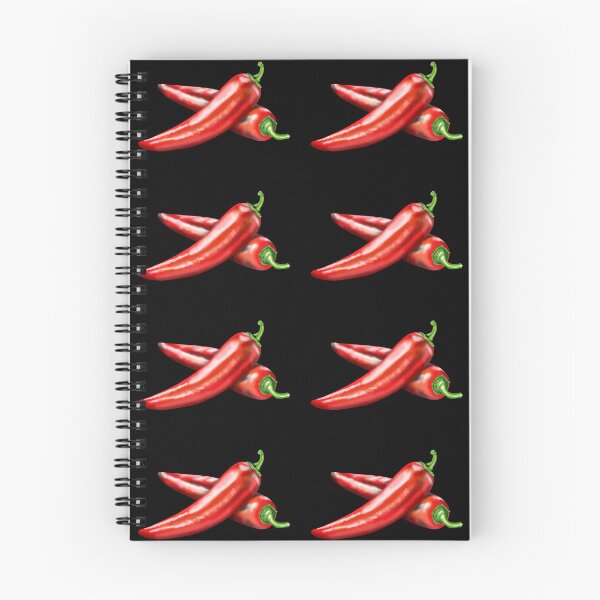 Item preview, Realistic representation of two hot, crossed chili peppers with green stems designed and sold by katecheerycake.