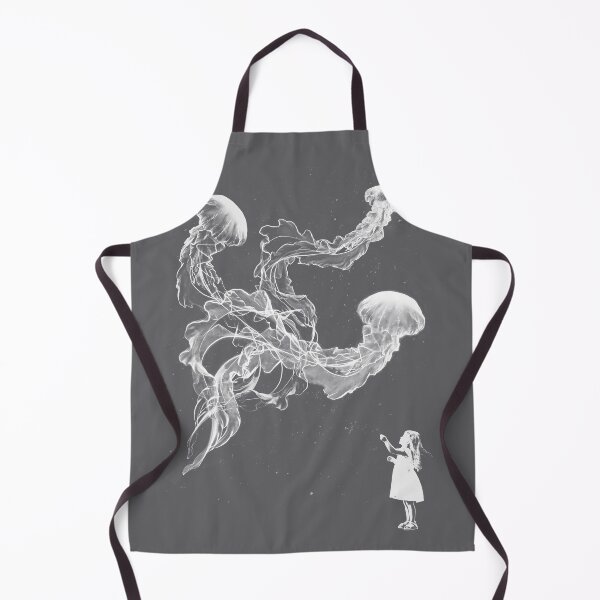 Item preview, Jellyfish Girl Print, Surreal White Art, Cosmic Imagination Poster, Minimal Dystopian Design, Aquatic Themed Design designed and sold by ReFreshU Shop Designs.