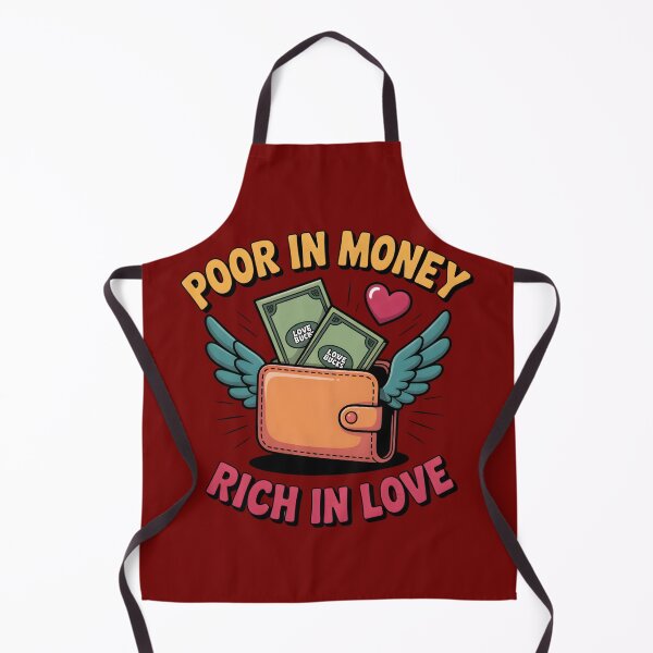 Item preview, Funny Pop Art T-Shirt – Poor in Money, Rich in Love | Flying Wallet & Love Bucks designed and sold by Maximilianos.