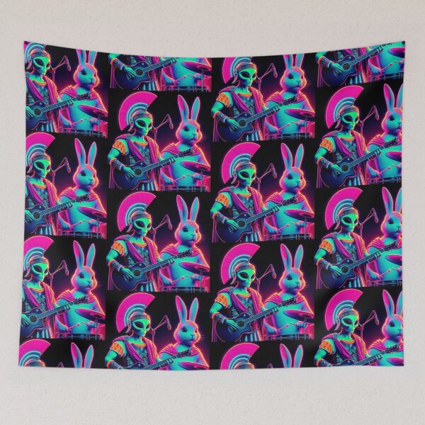 Item preview, Alien and cute bunny  designed and sold by Dogandesighn.