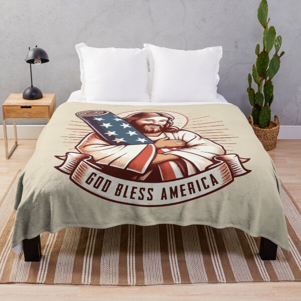 Item preview, Patriotic Jesus – God Bless America designed and sold by Scaryzz.