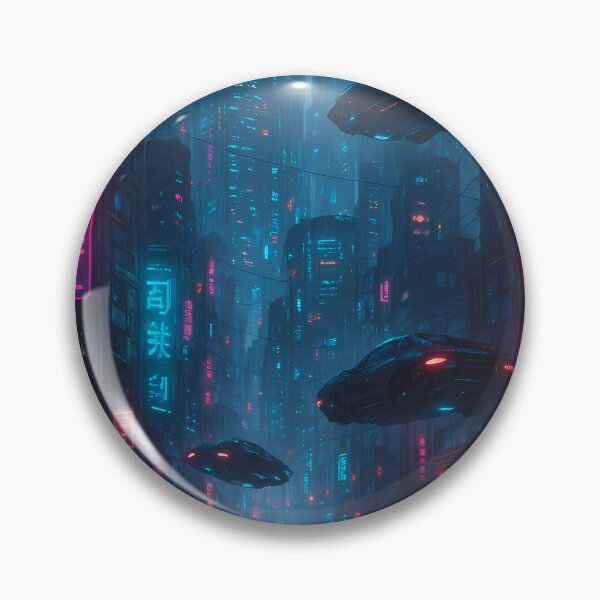 Item preview, Neon Skies: A Cyberpunk Nightscape designed and sold by PaullCreations.