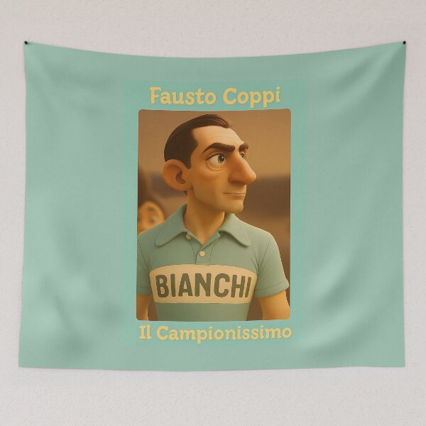 Item preview, Fausto Coppi – Il Campionissimo in cartoon style designed and sold by malero-design.