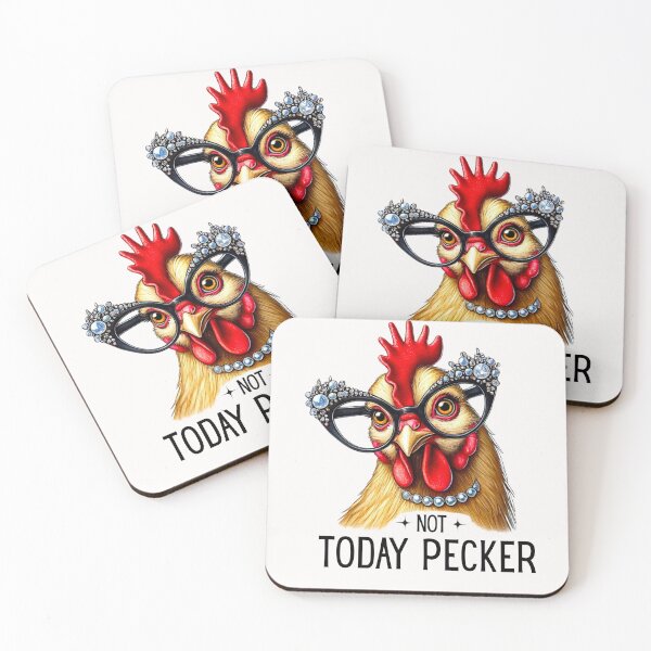 Item preview, Not Today Pecker Crazy Chicken Lady  designed and sold by ManiaGrania.