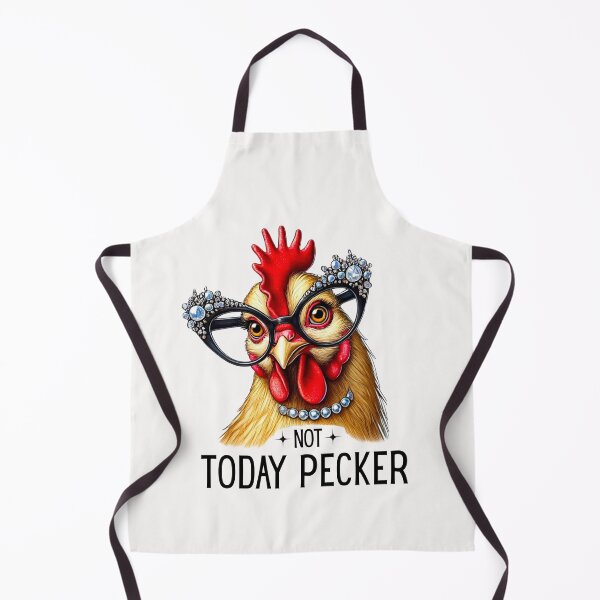 Item preview, Not Today Pecker Crazy Chicken Lady  designed and sold by ManiaGrania.