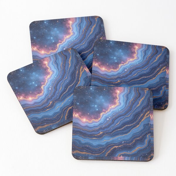 Item preview, Cosmic Blue Galaxy Marble Texture – Seamless Space Stone Pattern designed and sold by Wordsmith-Wear.