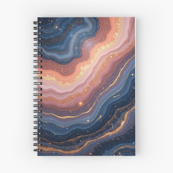 Item preview, Peach Blue Cosmic Marble Texture – Starry Layered Stone Design designed and sold by Wordsmith-Wear.