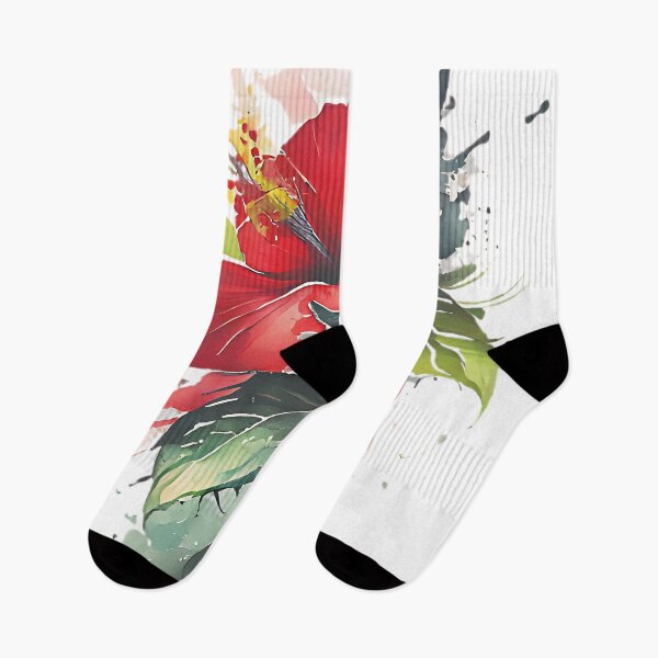 Item preview, Red Hibiscus Flower Illustrator - Sticker designed and sold by BASFARFASHION.