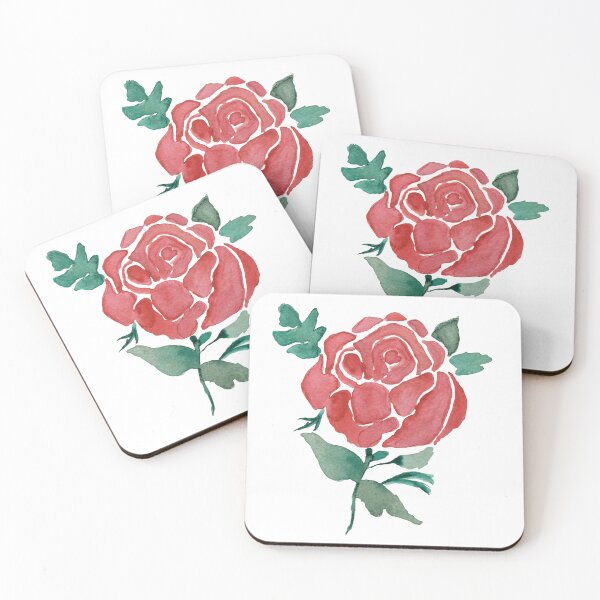 Item preview, Hand-Painted Watercolor Red rose  designed and sold by Rana M. Muasher.