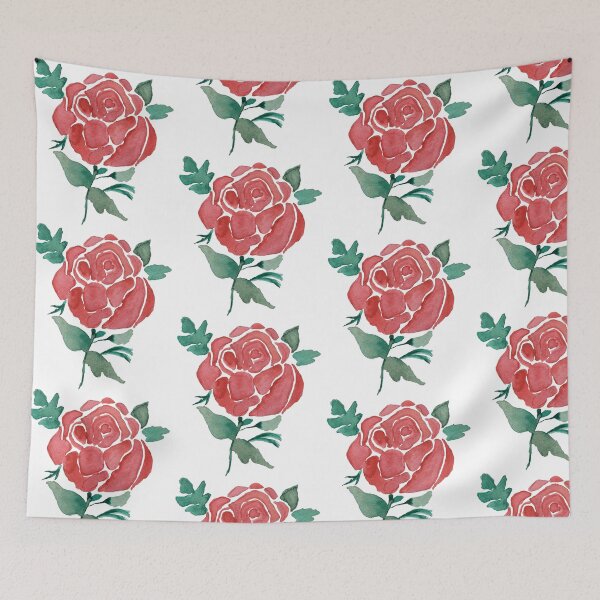 Item preview, Hand-Painted Watercolor Red rose  designed and sold by Rana M. Muasher.