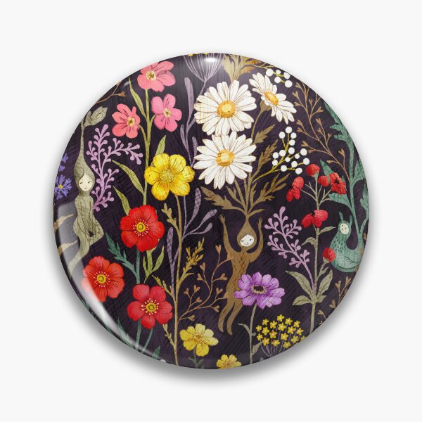 Item preview, Dark cottagecore floral pattern designed and sold by Gaia Marfurt.