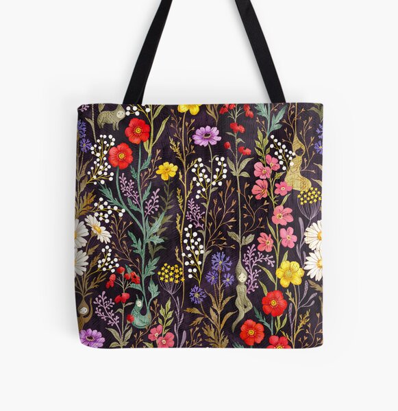 Item preview, Dark cottagecore floral pattern designed and sold by Gaia Marfurt.
