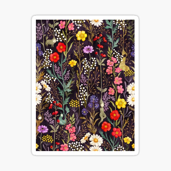 Item preview, Dark cottagecore floral pattern designed and sold by Gaia Marfurt.