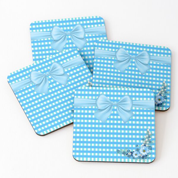 Artikelvorschau, Bluer than Blue Kollektion - Schöne Muster aus floralem Gingham-Blau mit Band entworfen und verkauft von Dailywalker22.