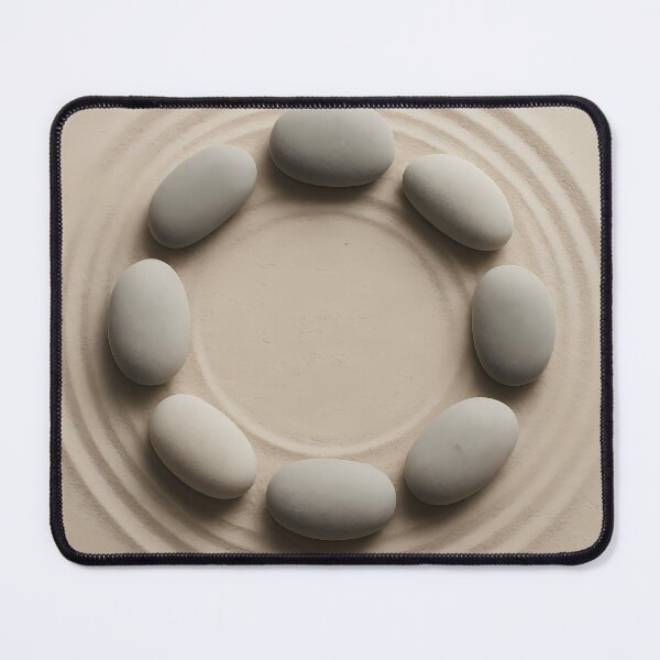 Item preview, Circle of Zen Stones on Sand – Minimalist Serenity designed and sold by PaullCreations.