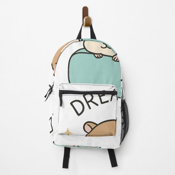 Item preview, Hamster Sleeping on Pencil Case Sticker - "Dream Big, Nap Hard" designed and sold by SearionStudio.