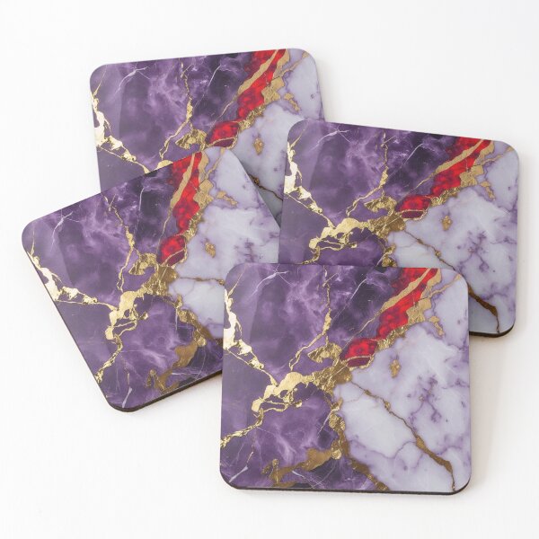 Item preview, Luxurious purple, red and white marble with elegant gold design designed and sold by AKANKEDESIGN.