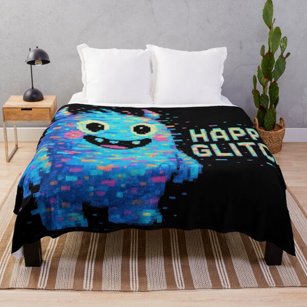 Item preview, Happy Glitch Sticker Pixel Art Monster designed and sold by MysticArtisan.