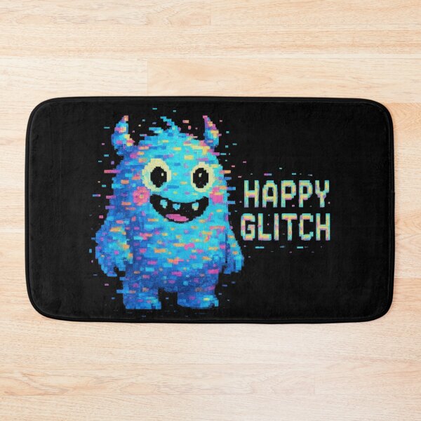 Item preview, Happy Glitch Sticker Pixel Art Monster designed and sold by MysticArtisan.