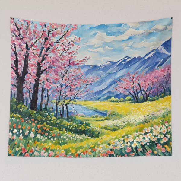 Item preview, Spring Bloom Landscape Painting designed and sold by Uniquely Yours.