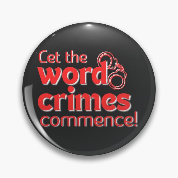 Item preview, Word Crimes (Dark Mode) designed and sold by nocaponthisship.