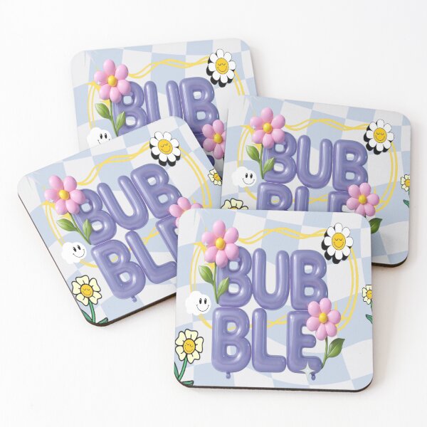 Item preview, BUBBLE Flower Joy - Cute Retro Balloon Letters designed and sold by BubbleDreama.