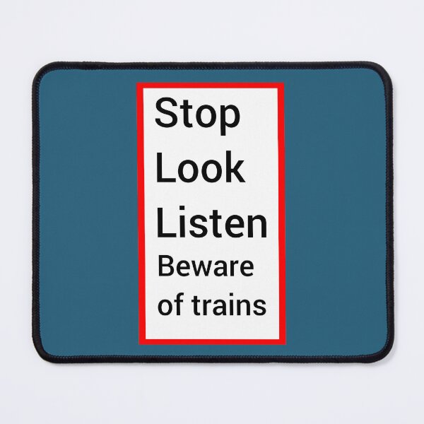 Item preview, Uk beware of trains sign designed and sold by TrainFanatic.