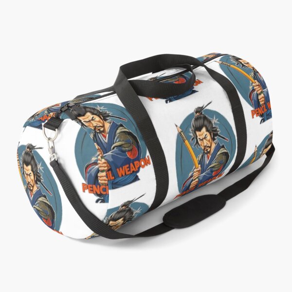 Item preview, Motivational Japanese samurai holding a large pencil as a weapon and with a large phrase "PENCIL WEAPON!". designed and sold by Giulivo Store Graphic.