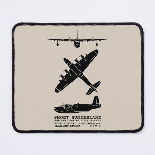 Item preview, Short S.25 Sunderland Flying Boat Silhouettes Infographic designed and sold by MilitaryMart.