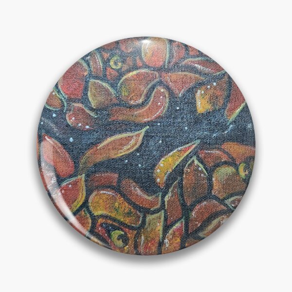 Item preview, Flaming flowers acrylic painting  designed and sold by Raineylanes.