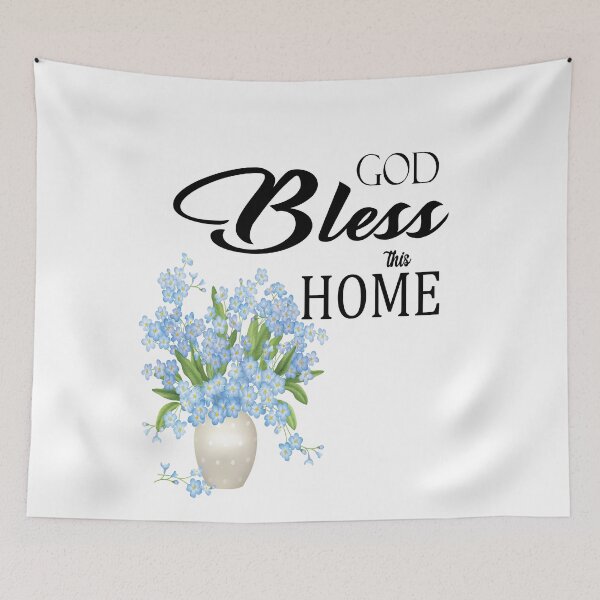 Item preview, Bluer than Blue Collection - FLoral Nikko Blue Hydragea - God Bless this home designed and sold by Dailywalker22.