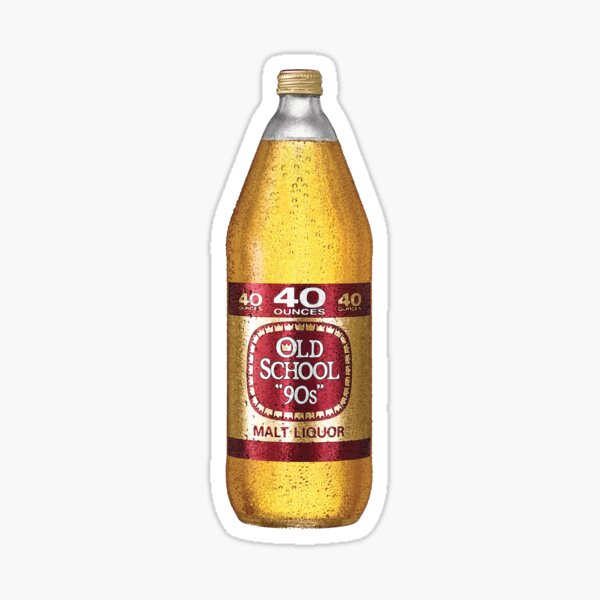 Artikel-Vorschau von 40oz Old School 90er Malzlikör Retro-Design, designt und verkauft von PhatStylez.