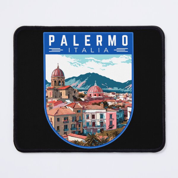 Item preview, Palermo in Sicily Italy Vintage Travel Art Badge designed and sold by MaateoDesign.