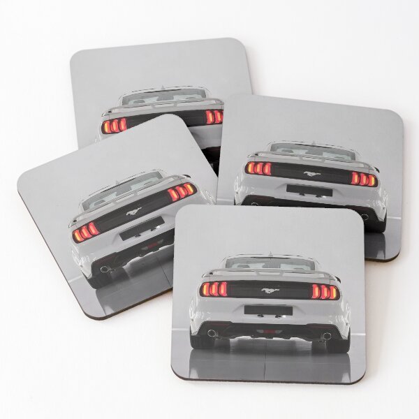 Item preview, Ford Mustang Rear View – American Muscle in White designed and sold by PosterFuel.