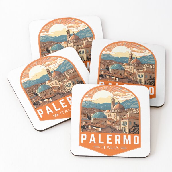 Item preview, Palermo in Sicily, Italy Vintage Travel Art Badge designed and sold by MaateoDesign.