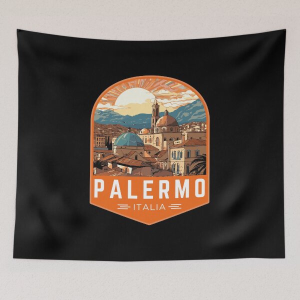 Item preview, Palermo in Sicily, Italy Vintage Travel Art Badge designed and sold by MaateoDesign.