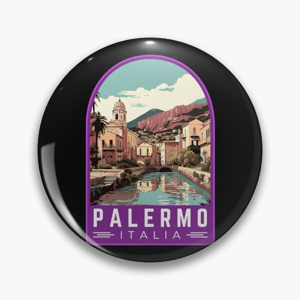 Item preview, Palermo in Sicily, Italy Vintage Travel Art Emblem designed and sold by MaateoDesign.