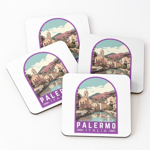 Item preview, Palermo in Sicily, Italy Vintage Travel Art Emblem designed and sold by MaateoDesign.