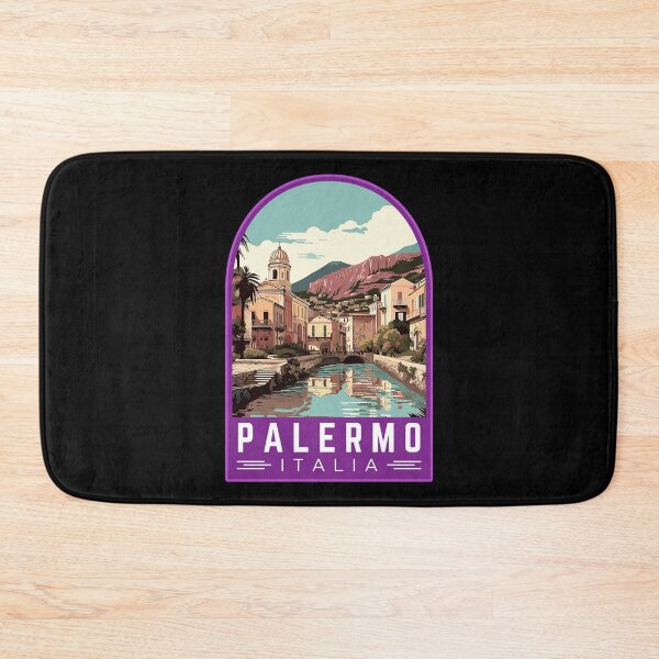 Item preview, Palermo in Sicily, Italy Vintage Travel Art Emblem designed and sold by MaateoDesign.
