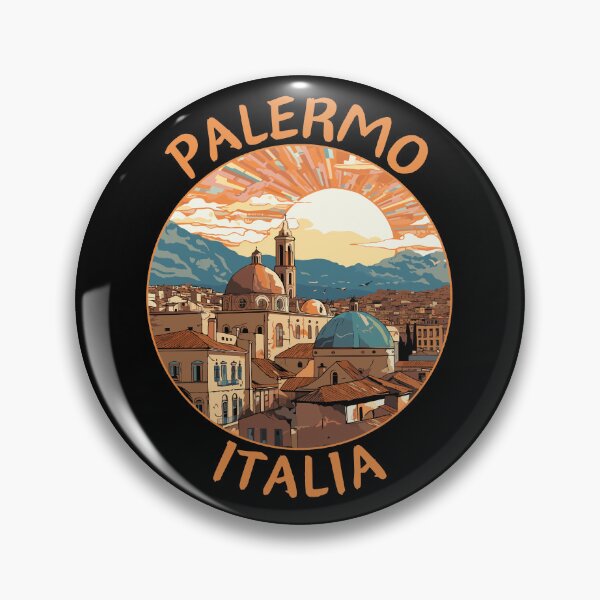 Item preview, Palermo in Sicily Italy Retro Travel Art Circle Emblem designed and sold by MaateoDesign.