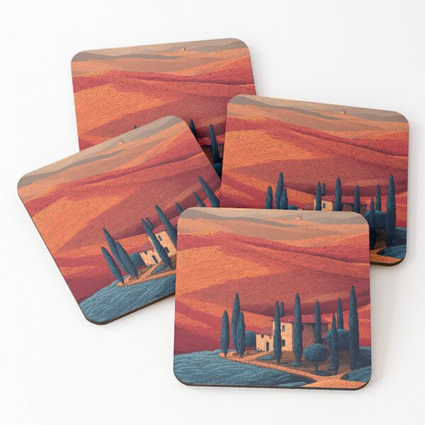 Item preview, Tuscany Landscape – Minimalist retro design with hills and cypresses designed and sold by GabbyKI261.