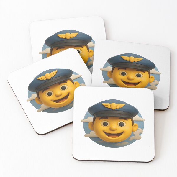 Item preview, Funny and expressive pilot emoji – adorable and funny design designed and sold by ArteJorge48.